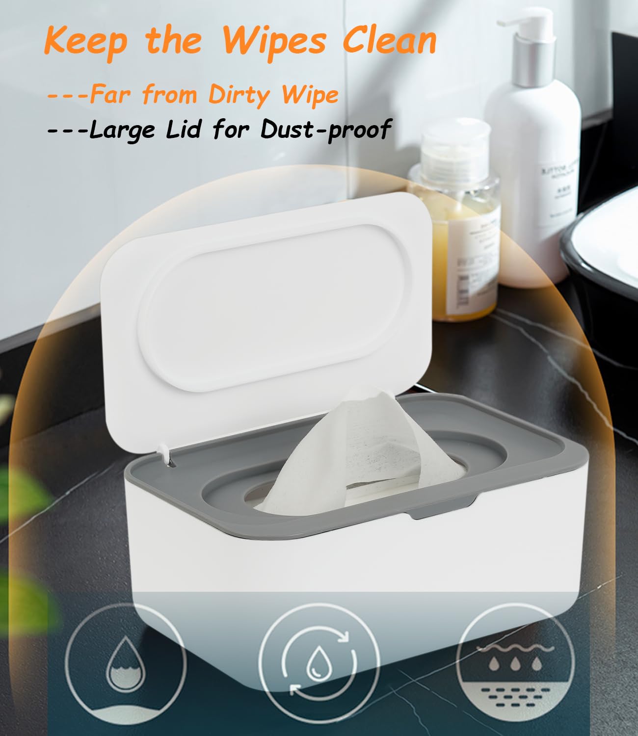 Sealed Dustproof Mask And Wet Wipe Holder For Home Bathroom