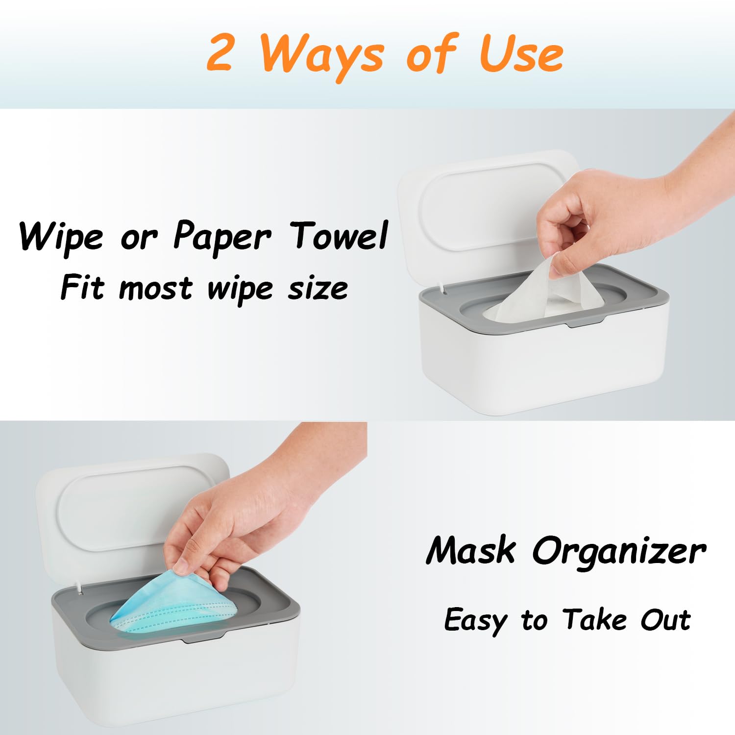 Sealed Dustproof Mask And Wet Wipe Holder For Home Bathroom